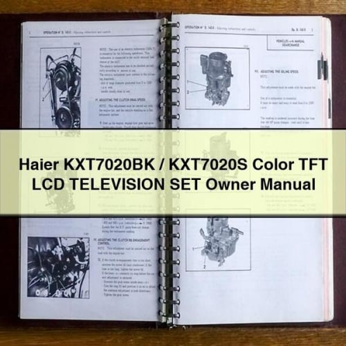 Haier KXT7020BK / KXT7020S Color TFT LCD TELEVISION SET Owner Manual PDF Download