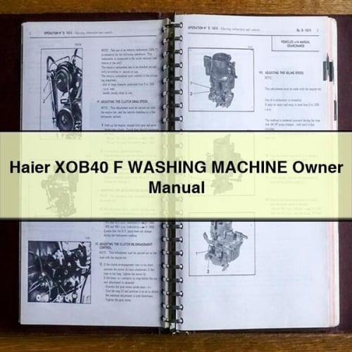 Haier XOB40 F WASHING MACHINE Owner Manual PDF Download