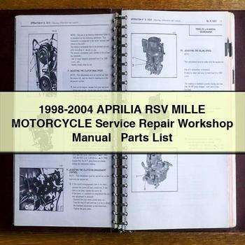 1998-2004 APRILIA RSV MILLE Motorcycle Service Repair Workshop Manual + Parts List