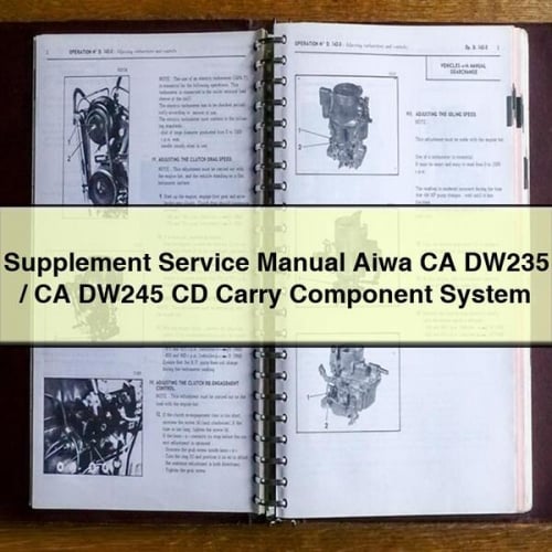 Supplement Service Manual Aiwa CA DW235 / CA DW245 CD Carry Component System PDF Download