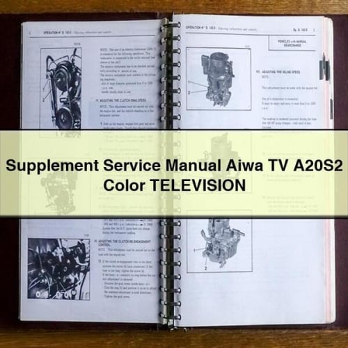 Supplement Service Manual Aiwa TV A20S2 Color TELEVISION PDF Download