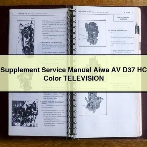 Supplement Service Manual Aiwa AV D37 HC Color TELEVISION PDF Download