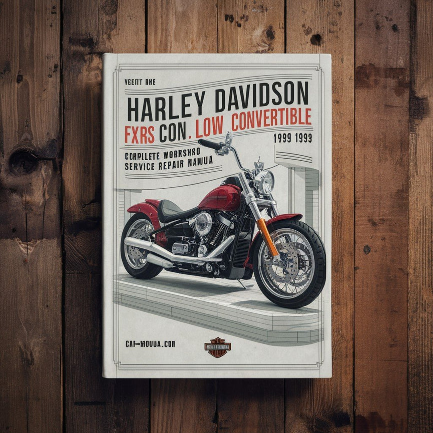 Manual de reparación y servicio de taller completo de Harley Davidson FXRS Con Low Rider Convertible 1991 1992 1993