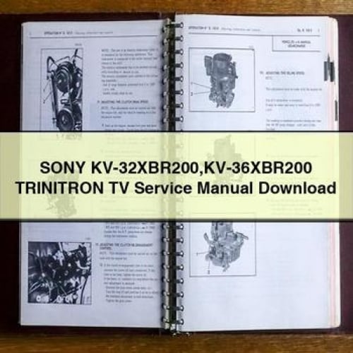 SONY KV-32XBR200 KV-36XBR200 TRINITRON TV Service Manual Download PDF