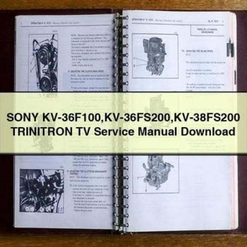 SONY KV-36F100 KV-36FS200 KV-38FS200 TRINITRON TV Service Manual Download PDF