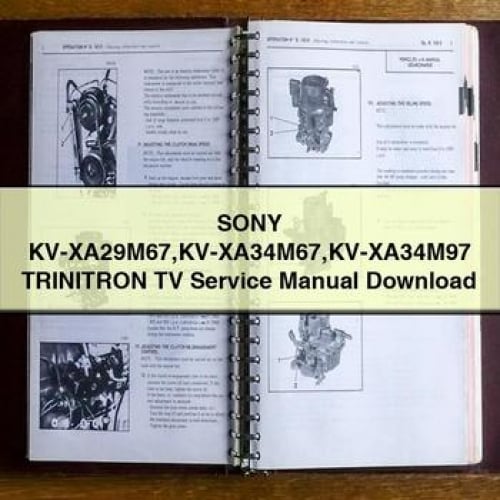 SONY KV-XA29M67 KV-XA34M67 KV-XA34M97 TRINITRON TV Service Manual Download PDF