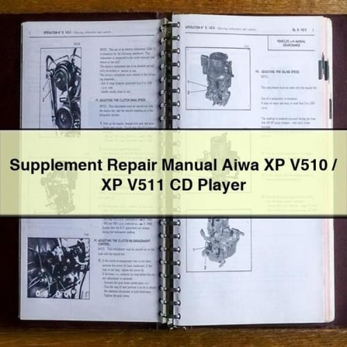 Supplement Repair Manual Aiwa XP V510 / XP V511 CD Player PDF Download