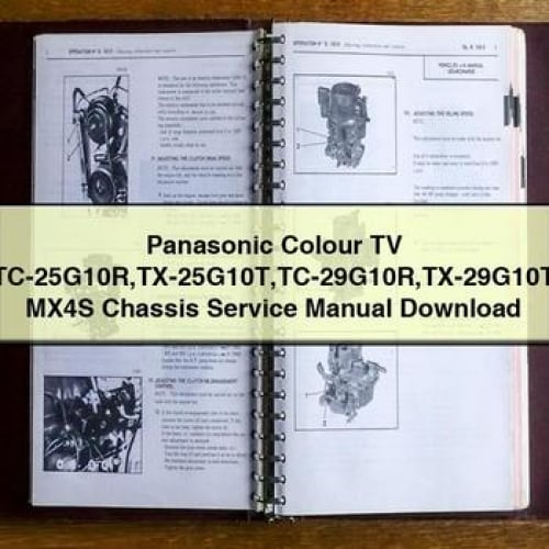 Panasonic Colour TV TC-25G10R TX-25G10T TC-29G10R TX-29G10T MX4S Chassis Service Manual Download PDF