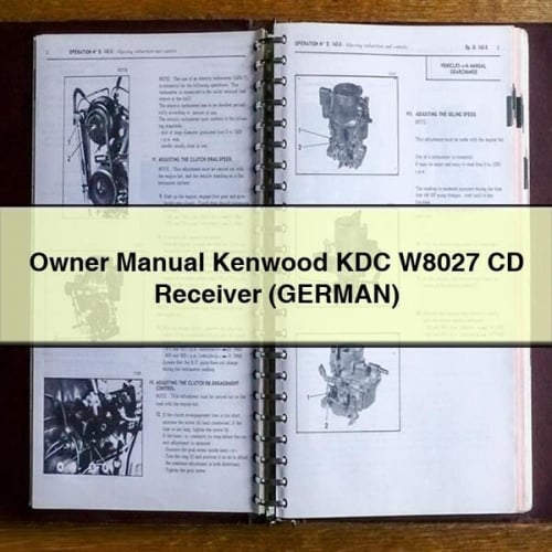 Owner Manual Kenwood KDC W8027 CD Receiver (GERMAN) PDF Download