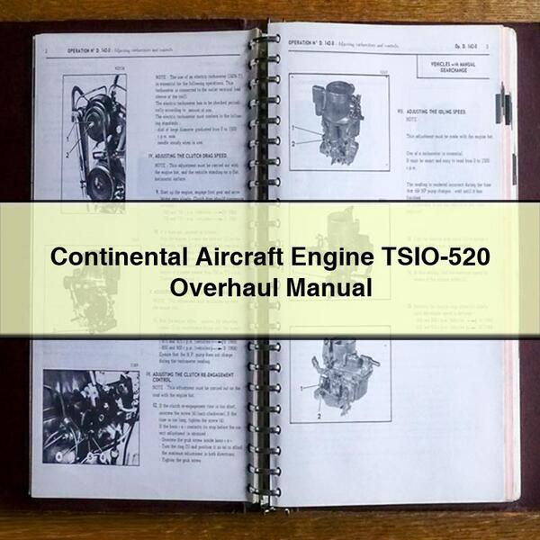 Manuel de révision du moteur d'avion Continental TSIO-520