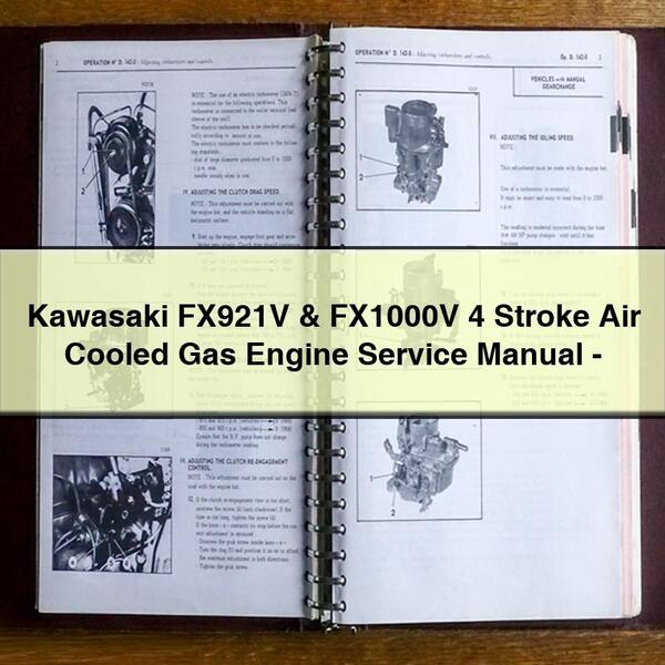 Kawasaki FX921V & FX1000V 4 Stroke Air Cooled Gas Engine Service Repair Manual-PDF