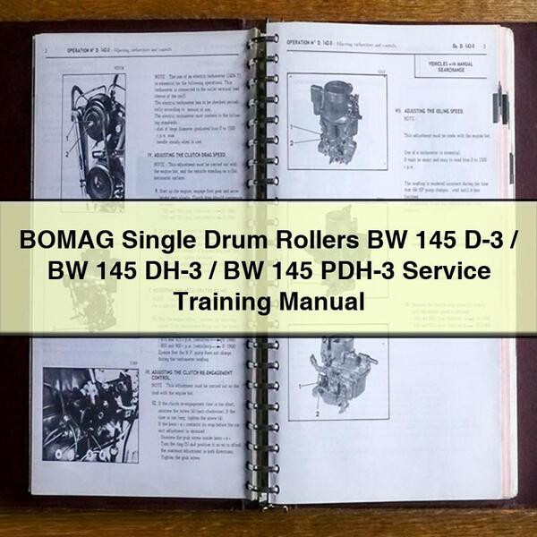 BOMAG Single Drum Rollers BW 145 D-3/BW 145 DH-3/BW 145 PDH-3 Service Training Manual