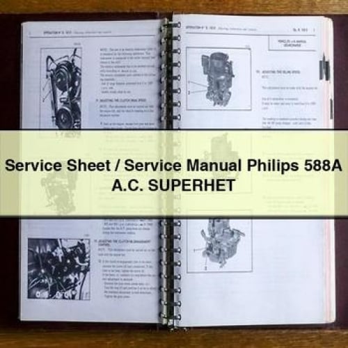 Service Sheet / Service Manual Philips 588A A.C. SuperHET PDF Download