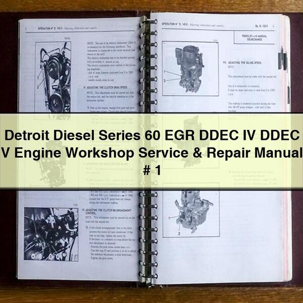 Detroit Diesel Series 60 EGR DDEC IV DDEC V Engine Workshop Service & Repair Manual # 1