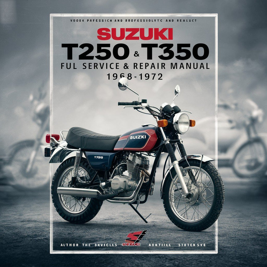 Manuel complet de réparation et d'entretien Suzuki T250 T350 1968-1972