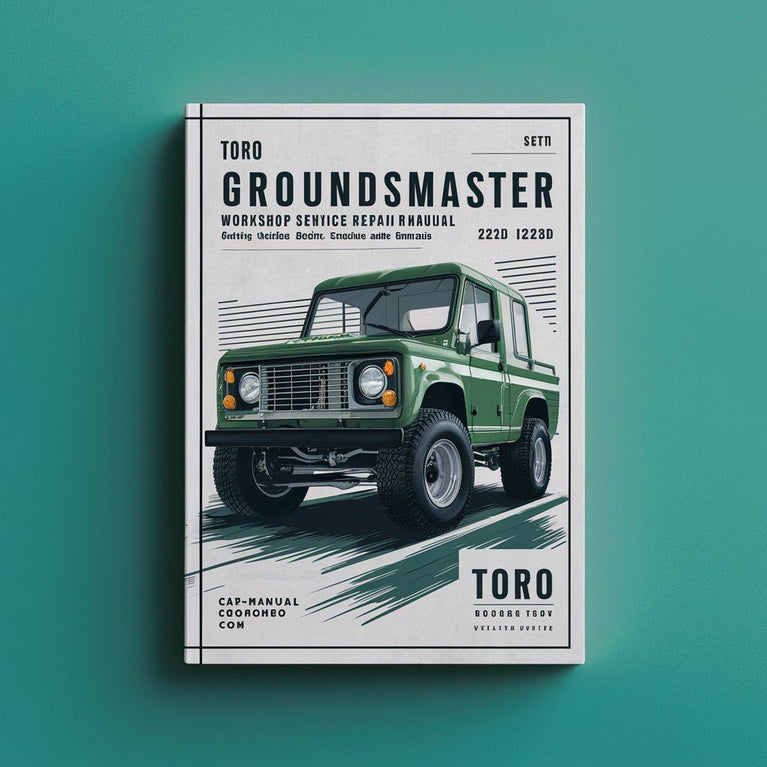 Toro Groundsmaster Workshop Service Repair Manual 220D 223D GM224 GM225 GM228D GM1000 Plus Cutting Units Decks and Engine Manuals PDF Download