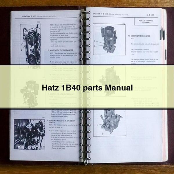 Hatz 1B40 parts Manual