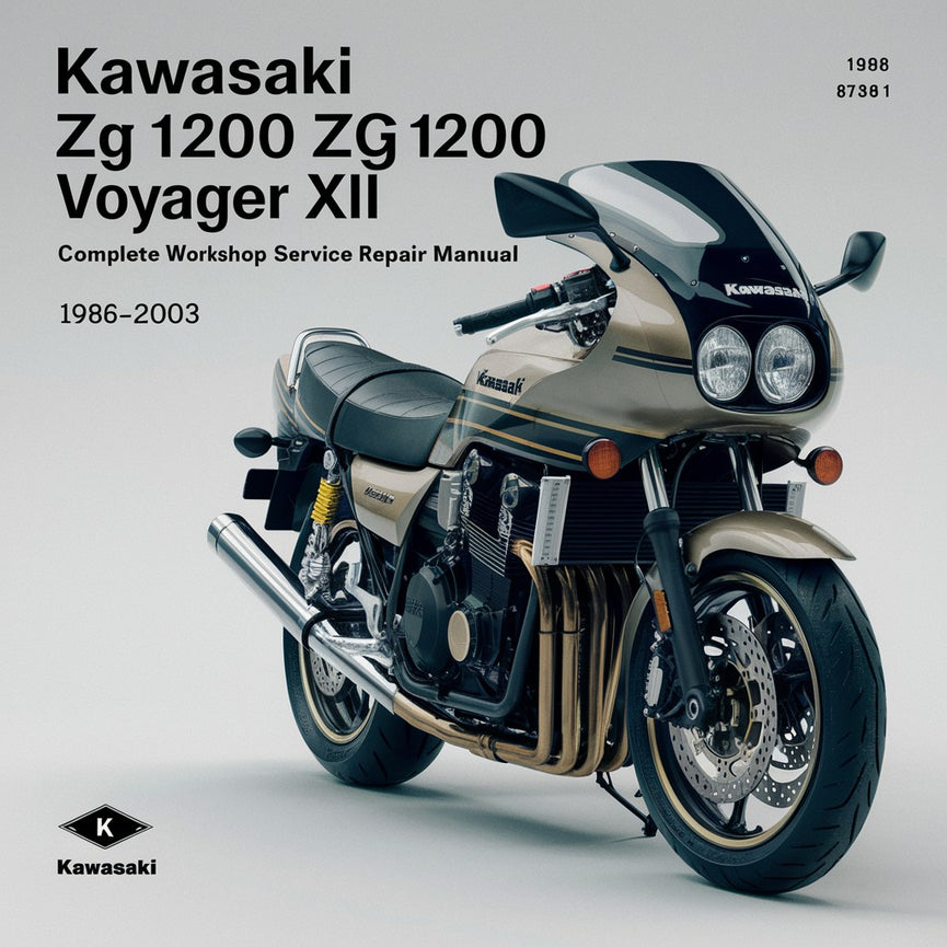 Kawasaki ZG1200 ZG 1200 Voyager XII Manuel complet de réparation et d'entretien d'atelier 1986 1987 1988 1989 1990 1991 1992 1993 1994 1995 1996 1997 1998 1999 2000 2001 2002 2003