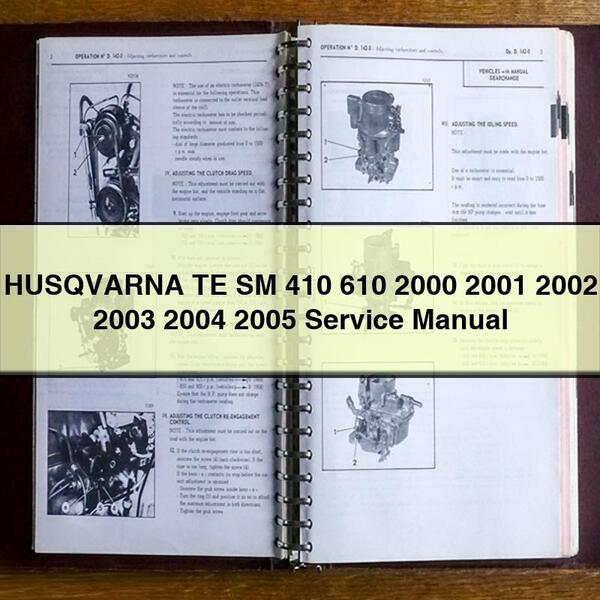 HUSQVARNA TE SM 410 610 2000 2001 2002 2003 2004 2005 Service Repair Manual