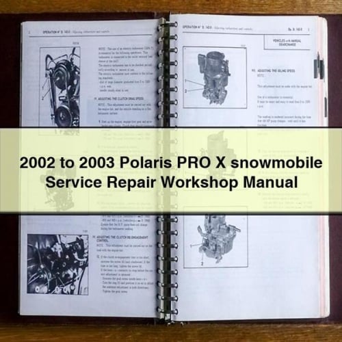 2002 to 2003 Polaris PRO X snowmobile Service Repair Workshop Manual PDF Download