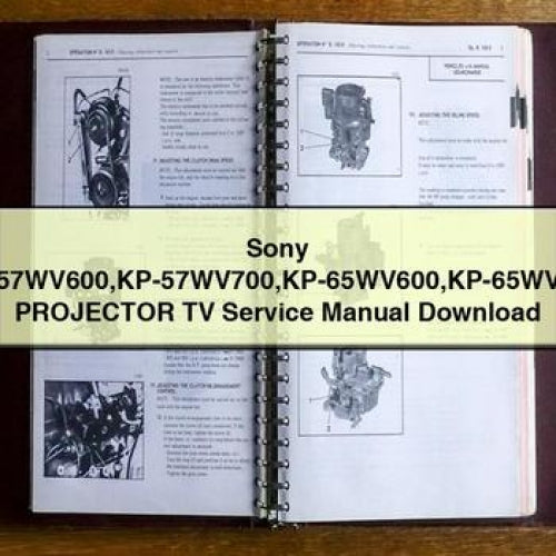 Sony KP-57WV600 KP-57WV700 KP-65WV600 KP-65WV700 PROJECTOR TV Service Manual Download PDF