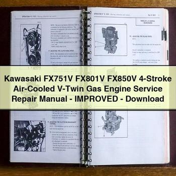 Kawasaki FX751V FX801V FX850V 4-Stroke Air-Cooled V-Twin Gas Engine Service Repair Manual-Improved-PDF