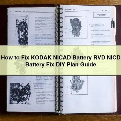 How to Fix KODAK NICAD Battery RVD NICD Battery Fix DIY Plan Guide