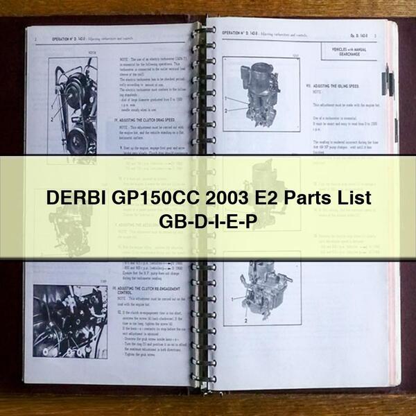 Liste des pièces détachées DERBI GP150CC 2003 E2 GB-DIEP