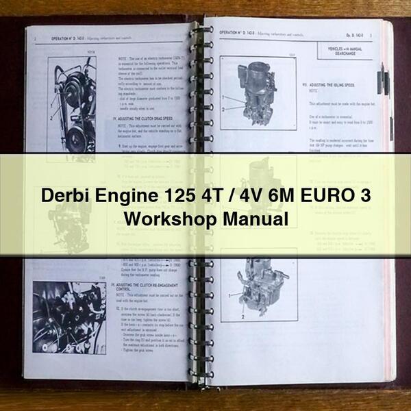 Manuel d'atelier moteur Derbi 125 4T/4V 6M EURO 3