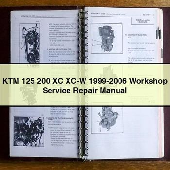 KTM 125 200 XC XC-W 1999-2006 Workshop Service Repair Manual