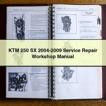 Manuel d'atelier de réparation et d'entretien KTM 250 SX 2004-2009