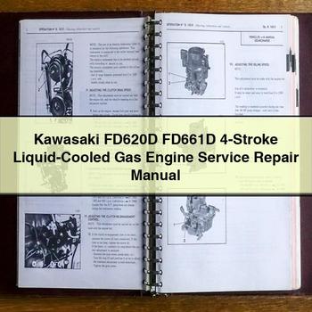 Manuel de réparation et d'entretien du moteur à essence à refroidissement liquide à 4 temps Kawasaki FD620D FD661D