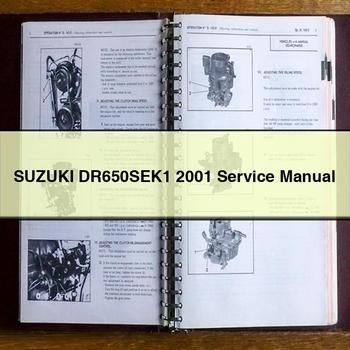 Suzuki DR650SEK1 2001 Service Repair Manual