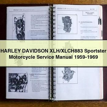 HARLEY DAVIDSON XLH/XLCH883 Sportster Motorcycle Service Repair Manual 1959-1969