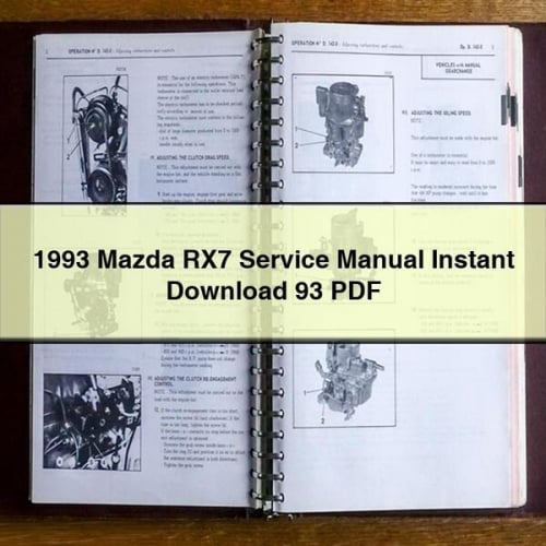 Manuel de réparation et d'entretien Mazda RX7 1993 93