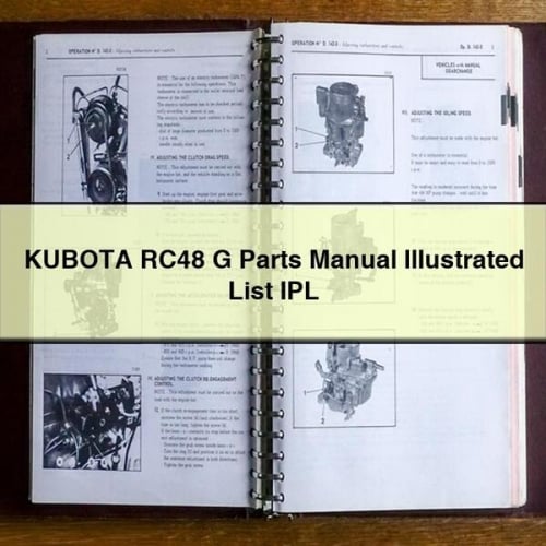 KUBOTA RC48 G Parts Manual ILLUSTRATED List IPL PDF Download