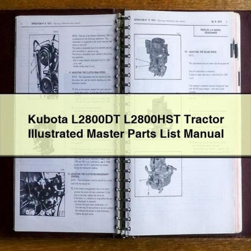 Kubota L2800DT L2800HST Tractor Illustrated Master Parts List Manual PDF Download