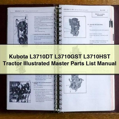 Kubota L3710DT L3710GST L3710HST Tractor Illustrated Master Parts List Manual PDF Download