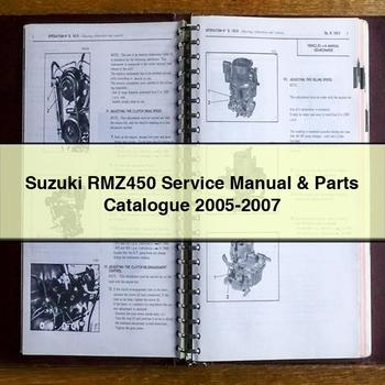 Suzuki RMZ450 Service Repair Manual & Parts Catalogue 2005-2007