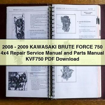 Manuel de réparation et de pièces détachées pour KAWASAKI BRUTE FORCE 750 4x4 2008-2009 KVF750