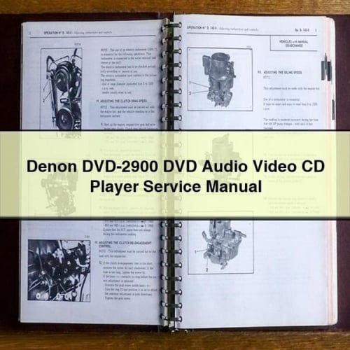 Denon DVD-2900 DVD Audio Video CD Player Service Manual PDF Download