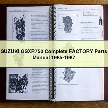 Suzuki GSXR750 Complete Factory Parts Manual 1985-1987