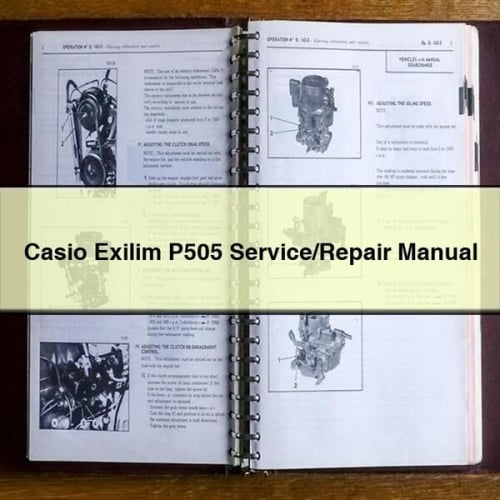 Casio Exilim P505 Service/Repair Manual PDF Download