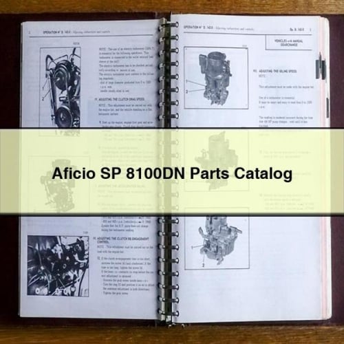 Aficio SP 8100DN Parts Catalog