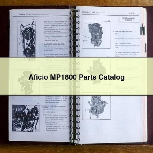 Aficio MP1800 Parts Catalog