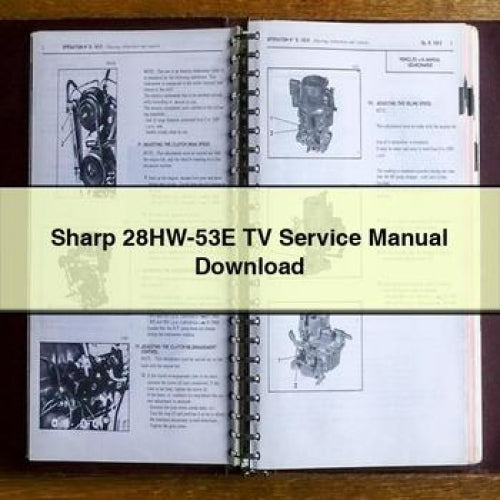 Sharp 28HW-53E TV Service Manual Download PDF