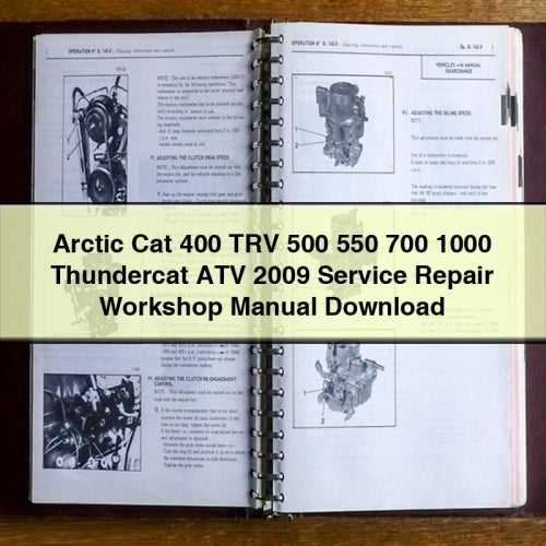 Arctic Cat 400 TRV 500 550 700 1000 Thundercat ATV 2009 Service Repair Workshop Manual Download PDF