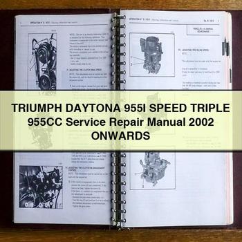 Manual de servicio y reparación de la TRIUMPH DAYTONA 955I SPEED TRIPLE 955CC A PARTIR DE 2002