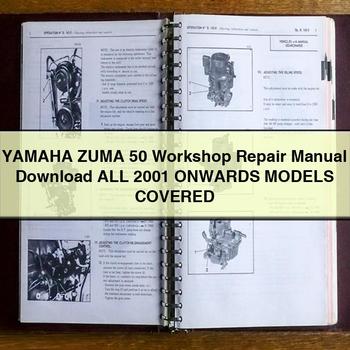 Manual de reparación de taller de Yamaha ZUMA 50 Todos los modelos cubiertos a partir de 2001