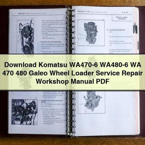 Download Komatsu WA470-6 WA480-6 WA 470 480 Galeo Wheel Loader Service Repair Workshop Manual PDF